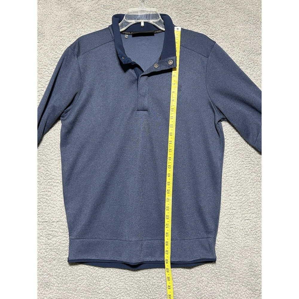 Under Armour Golf 1/4 Snap Pullover Sweater Mens M Blue Storm Coldgear - Picture 10 of 13